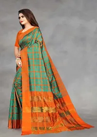 Stylish Green Art Silk Saree With Blouse Piece For Women-thumb1