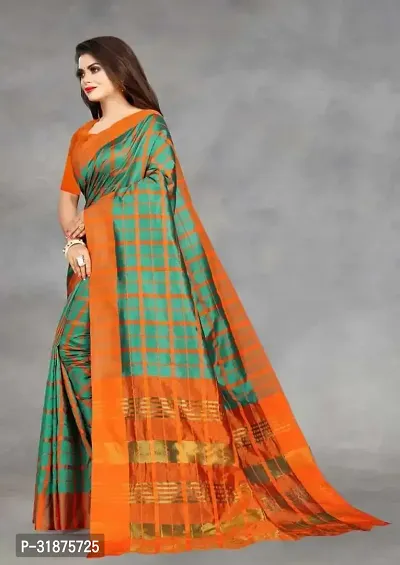 Stylish Green Art Silk Saree With Blouse Piece For Women-thumb2