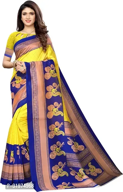 Stylish Multicoloured Net Printed Saree With Blouse Piece For Women Pack Of 2-thumb5