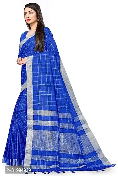 Stylish Blue Art Silk Saree With Blouse Piece For Women-thumb2