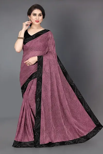 Alluring Lycra Saree with Blouse piece 