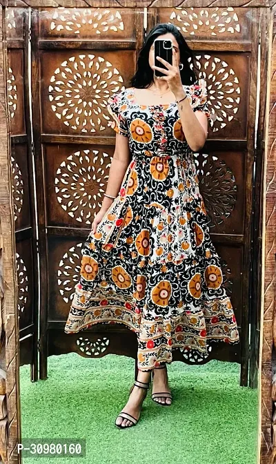 Fancy Georgette Printed Maxi Dress For Women