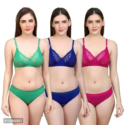 Lingerie Bras Bra For Woman Green 4-Piece Sexy Hot Underwear