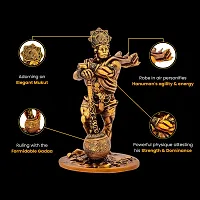 Resin Hanuman Ji Murti Divine Bahubali Hanuman Idol (4 Inch Length)-thumb2