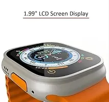 T800 Ultra Smart Watch 1.99 Series 8 HD Display - Campatible for Apple  Android -Bluetooth Call, Fitness Tracker, Voice Assistance () (T800 Ultra Bluetooth Calling Smart Watch, Orange)-thumb1