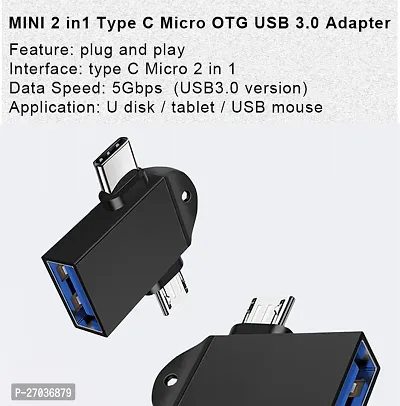 zofia USB Type C, Micro USB OTG Adapter  (Pack of 1)-thumb3