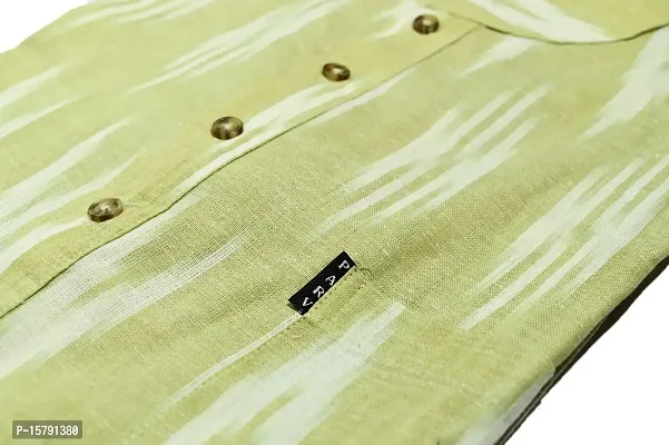 Parv Fashion Pure Cotton Kurta Payjama Set for Men Green M-thumb2