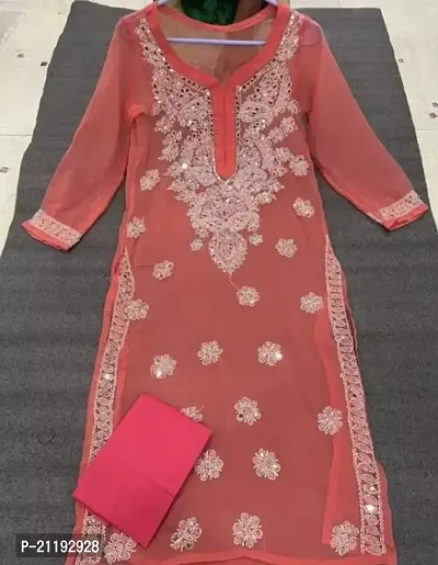 Classic Georgette Embroidered Kurtis for Women