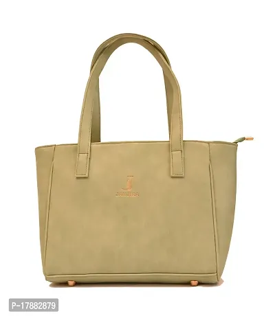 Stylish Green PU Solid Tote Bags For Women