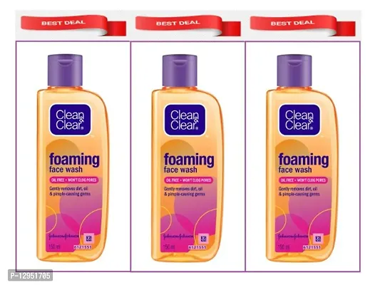 CLEAN AND CLEAR FOAMING FACEWASH 150ML  PACK OF 3