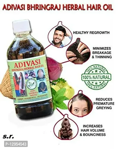 ADIVASI BRINGHRAJ HERBAL HAIR OIL 10OML PACK OF 1-thumb0