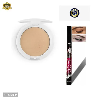 SKIN WHITENING COMPACT FOR NATURAL MAKEUP LOOK + 36H EYELINER WATERPROOF-thumb0