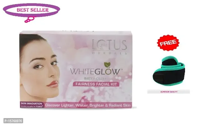 LOTUS HERBALS WHITEGLOW FACIAL KIT FOR RADIANT GLOW + FACIAL BAND