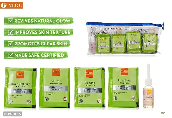 #70 % off VLCC Salon Series Insta Glow Facial Kit, 240g + 12ml pack of 1