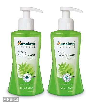 Himalaya Herbals Purifying Neem Face Wash, 200ml (pack of 2)-thumb0