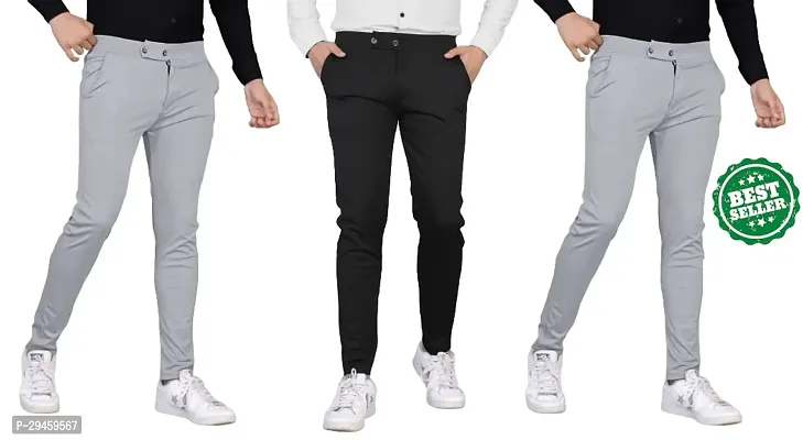 Stylish Nylon Track Pant for Men Pack of 3