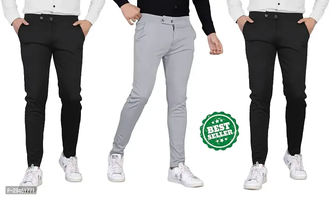 Stylish Nylon Track Pant for Men Pack of 3