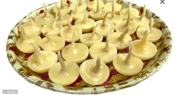 OGU Ghee Diya Batti, Jyot Batti for Pooja Aarti and Special Occasions, Handmade Ghee Diya Batti - Pack of 100 Pcs