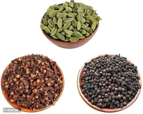 We Care Eco Products Whole Spices Combo Pack   45g Cardamom   45g Clove   75g Black Pepper   3 Spices Kerala Masala Pack-thumb2