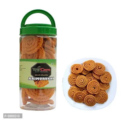 We Care Eco Products Chakli   Homemade Ready To Eat   Indian Snacks   Kerala Special Ari Murukku  Rice Flour Spirals    Pack of 300g