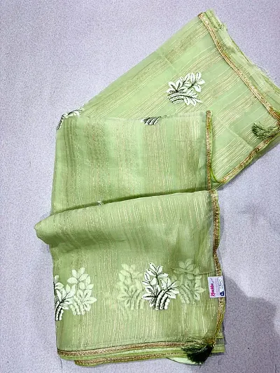 Alluring Organza Saree with Blouse piece 