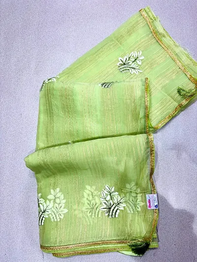 Alluring Organza Saree with Blouse piece 