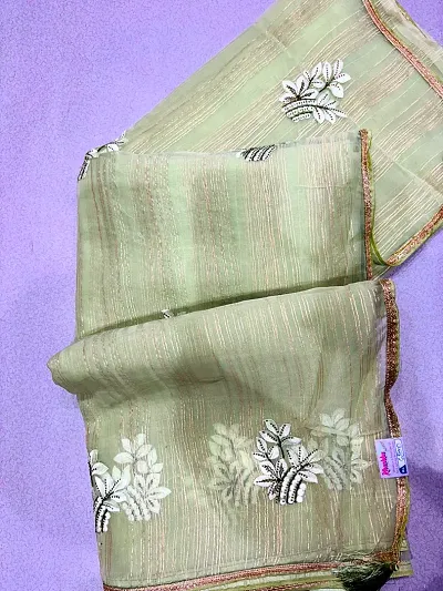 Alluring Organza Saree with Blouse piece 