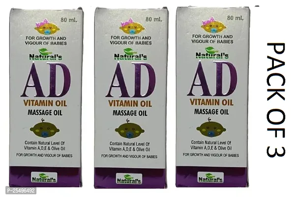 NETURAL 'S AD VITAMIN OIL MASSAGE OIL PACK OF 3