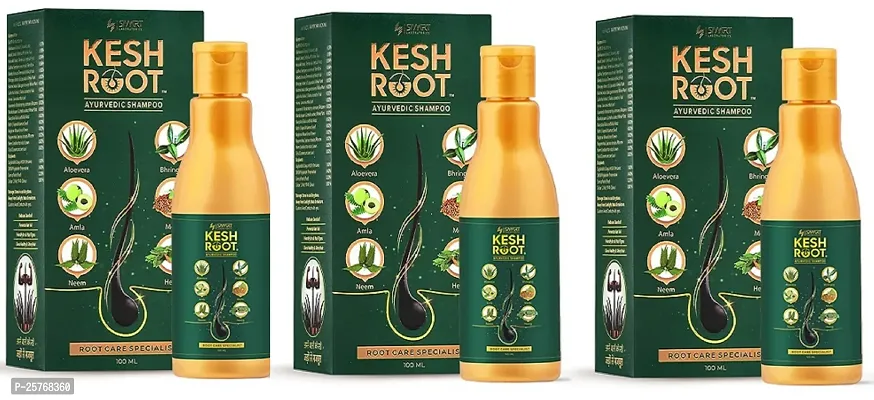 KESH ROOT AYURVEDIC SHAMPOO  PACK OF 3