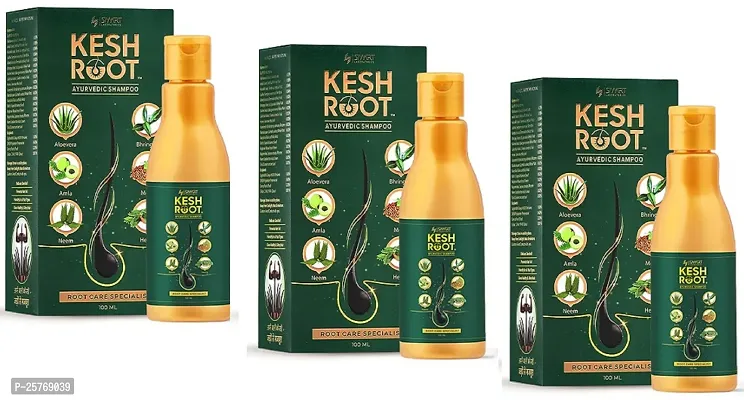 KESH ROOT AYURVEDIC SHAMPOO  PACK OF 3