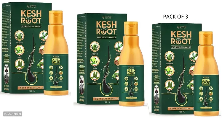 KESH ROOT AYURVEDIC SHAMPOO  PACK OF 3