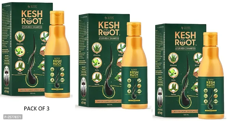 KESH ROOT AYURVEDIC SHAMPOO  PACK OF 3