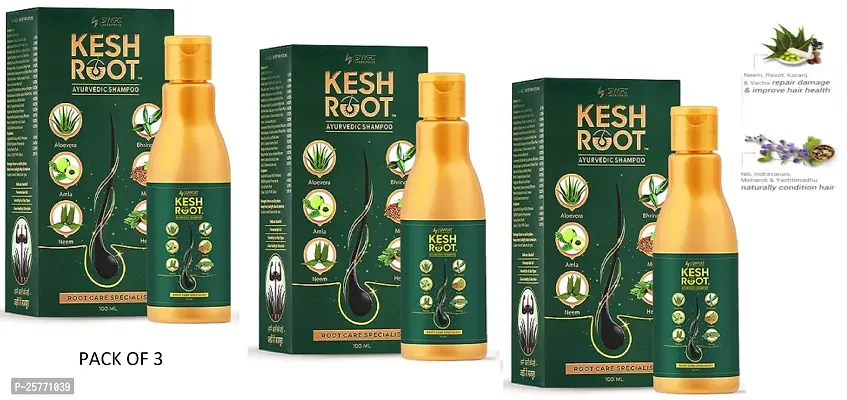 KESH ROOT AYURVEDIC SHAMPOO  PACK OF 3