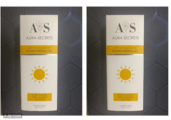 AURA SECRETS  SPF 50+SILICONE SUNSCREEN GEL Pack of 2