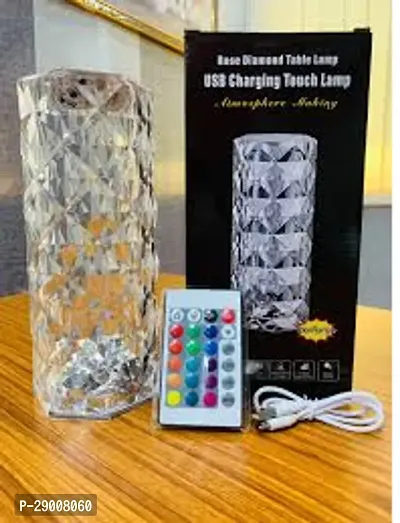 Diamond Table Lamp Color Changing, Touch Control Creative Rose LED Ambient Night Light, Modern Bedside lamp Home