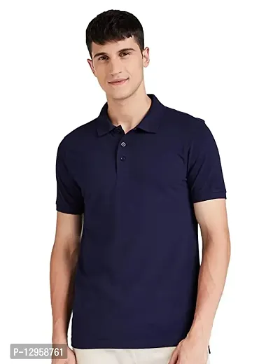 Stylish Fancy Cotton With Polyester Regular Fit Polos T-Shirts For Men-thumb0