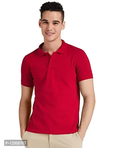 Stylish Fancy Cotton With Polyester Regular Fit Polos T-Shirts For Men-thumb0