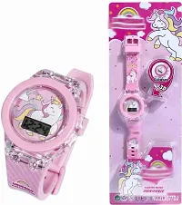 Kids Digital Led Glowing Light Unicorn Pink Watch for Girls Kids [ 3-7 Year]-thumb2