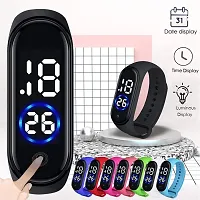 Unisex Kids Digital Touch LED Silicone Band Watch-thumb1