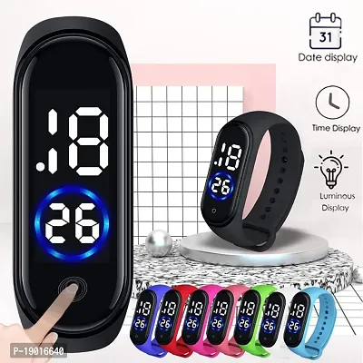 Unisex Kids Digital Touch LED Silicone Band Watch-thumb2