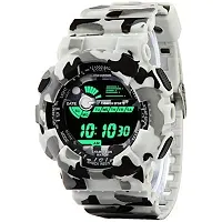 Fashion Analog-Digital Men's  Boy's Watch (Multicolored Dial, White Colored Strap)-thumb2