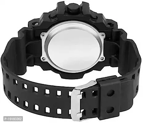 PUTHAK  Digital Watch Shockproof Multi-Functional Automatic 3 Colours Boader Black Waterproof Digital Sport Watch for Men's Kids Watch for Boys (Black)-thumb3