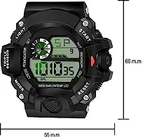 PUTHAK  ADigital Watch Shockproof Multi-Functional Automatic Black Strap Waterproof Digital Sports Watch for Men's Kids Watch for Boys -Pack of 2-thumb3