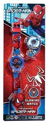PUTHAK   Spiderman Digital Kids Watches | Children Watch for Boys(Spiderman red Colored Strap) [3-7 Years]-thumb3