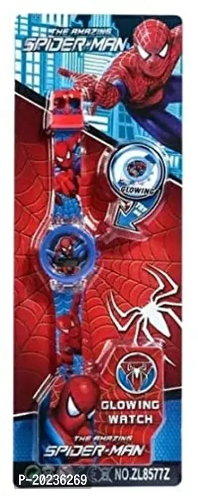 PUTHAK   Spiderman Digital Kids Watches | Children Watch for Boys(Spiderman red Colored Strap) [3-7 Years]-thumb4