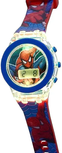 PUTHAK   Spiderman Digital Kids Watches | Children Watch for Boys(Spiderman red Colored Strap) [3-7 Years]-thumb1