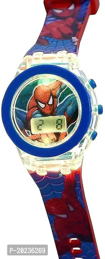PUTHAK   Spiderman Digital Kids Watches | Children Watch for Boys(Spiderman red Colored Strap) [3-7 Years]-thumb2