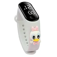 PUTHAK  Digital Dial Waterproof Stylish and Fashionable Wrist Smart Watch LED Band for Kids, Rakhi, Colorful Cartoon Character Super Hero for Boys  Girls (White Duck)-thumb1