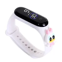 PUTHAK  Digital Dial Waterproof Stylish and Fashionable Wrist Smart Watch LED Band for Kids, Rakhi, Colorful Cartoon Character Super Hero for Boys  Girls (White Duck)-thumb2