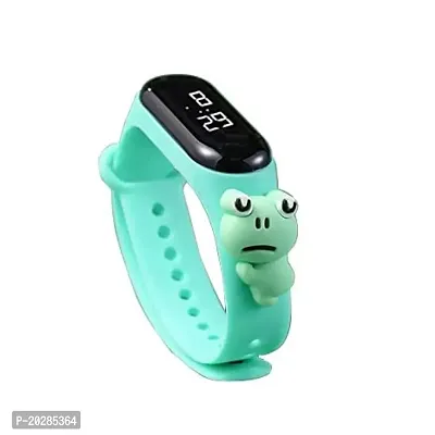 PUTHAK  Digital Led Slim M3 Gudda Print Sea Green Kids Watch